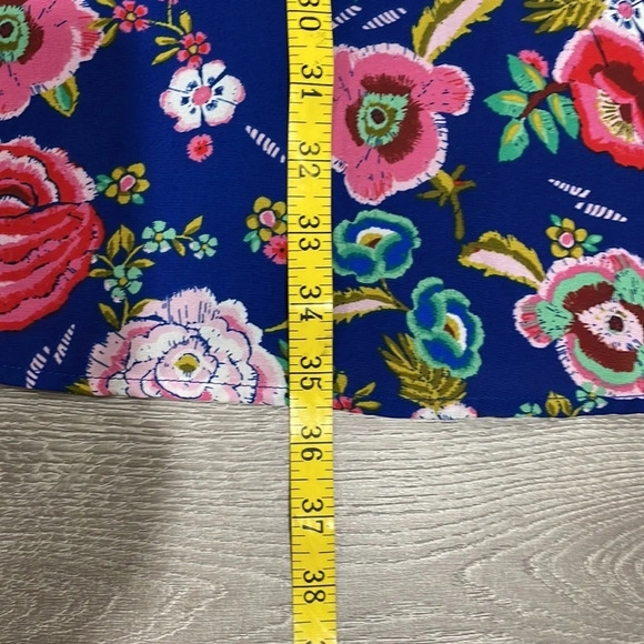 NWOT Jodi Kristopher Blue Floral Cold Shoulder Shift Dress M - Picture 10 of 15